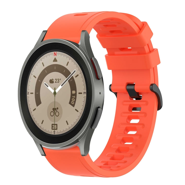 For Samsung Galaxy Watch 5 Pro 45mm 20mm Solid Color Soft Silicone Watch Band