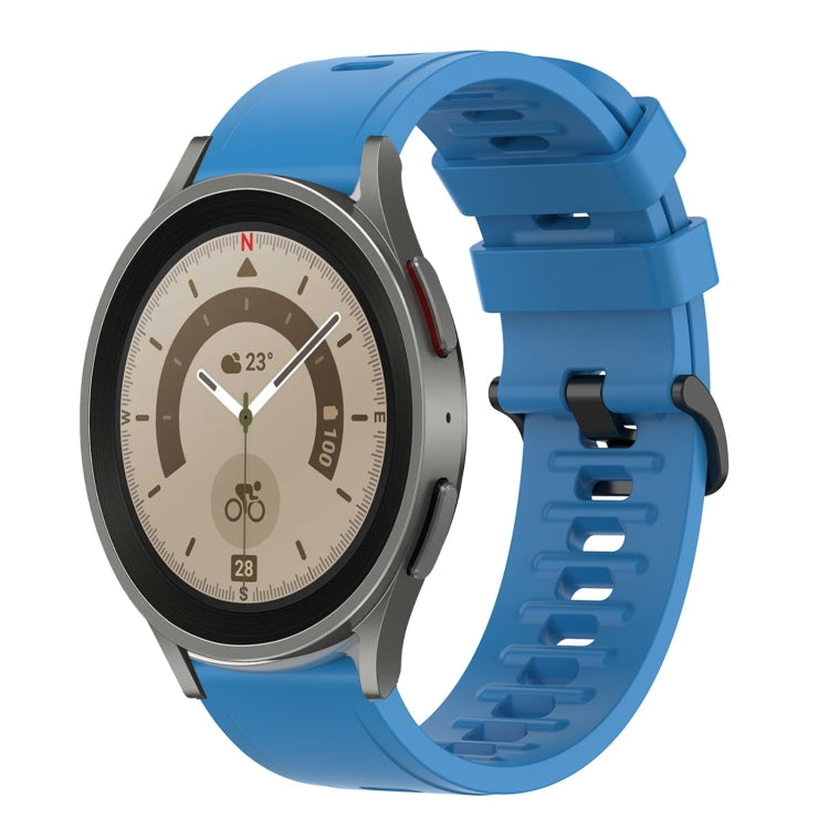 For Samsung Galaxy Watch 5 Pro 45mm 20mm Solid Color Soft Silicone Watch Band