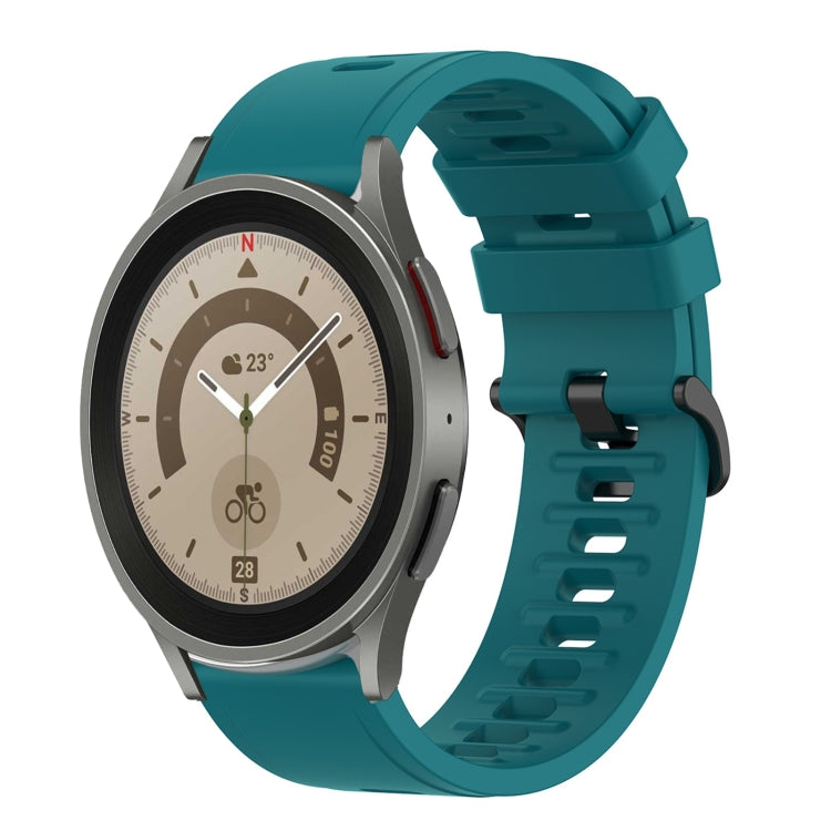 For Samsung Galaxy Watch 5 Pro 45mm 20mm Solid Color Soft Silicone Watch Band