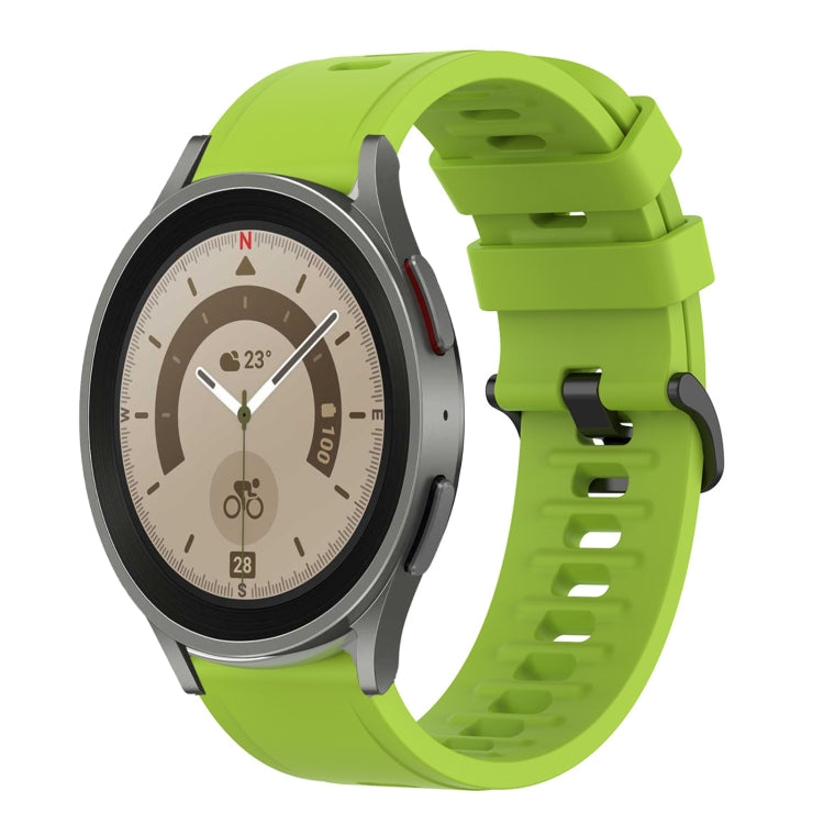 For Samsung Galaxy Watch 5 Pro 45mm 20mm Solid Color Soft Silicone Watch Band