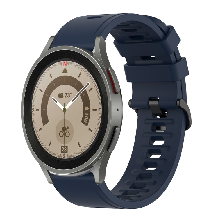 For Samsung Galaxy Watch 5 Pro 45mm 20mm Solid Color Soft Silicone Watch Band