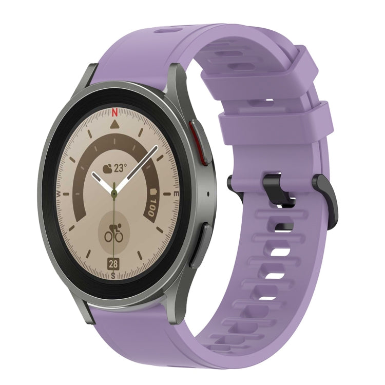For Samsung Galaxy Watch 5 Pro 45mm 20mm Solid Color Soft Silicone Watch Band