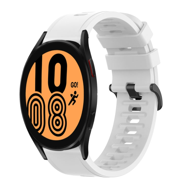For Samsung Galaxy Watch 4 44mm 20mm Solid Color Soft Silicone Watch Band