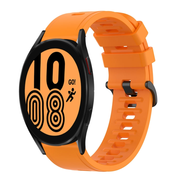 For Samsung Galaxy Watch 4 44mm 20mm Solid Color Soft Silicone Watch Band