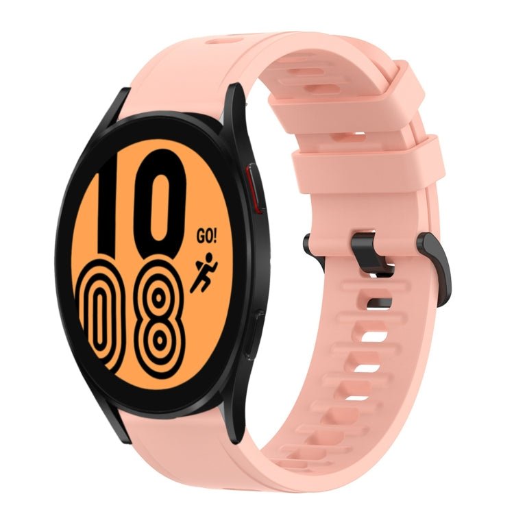 For Samsung Galaxy Watch 4 44mm 20mm Solid Color Soft Silicone Watch Band