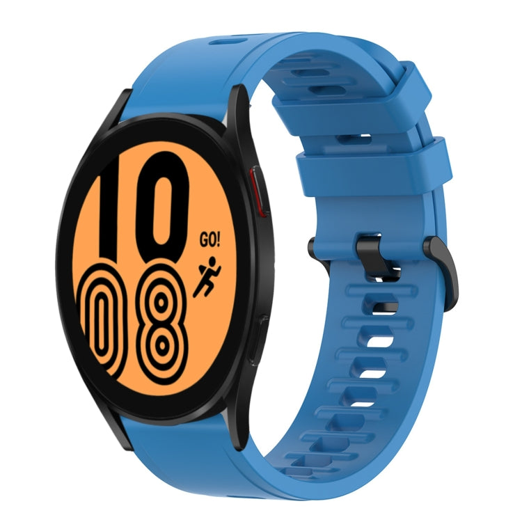 For Samsung Galaxy Watch 4 44mm 20mm Solid Color Soft Silicone Watch Band