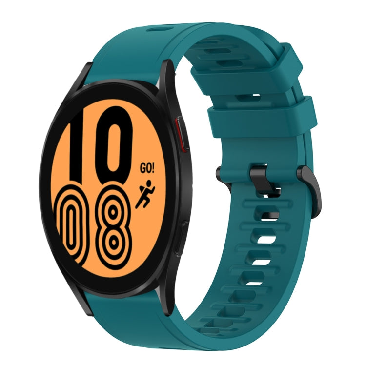 For Samsung Galaxy Watch 4 44mm 20mm Solid Color Soft Silicone Watch Band