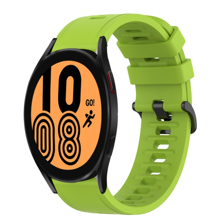 For Samsung Galaxy Watch 4 44mm 20mm Solid Color Soft Silicone Watch Band