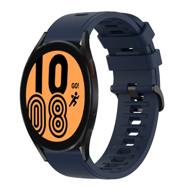 For Samsung Galaxy Watch 4 44mm 20mm Solid Color Soft Silicone Watch Band