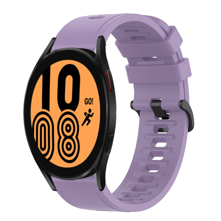 For Samsung Galaxy Watch 4 44mm 20mm Solid Color Soft Silicone Watch Band