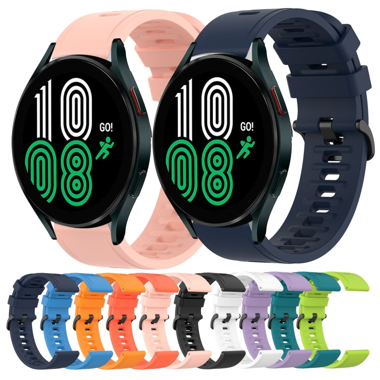 For Samsung Galaxy Watch 4 40mm 20mm Solid Color Soft Silicone Watch Band