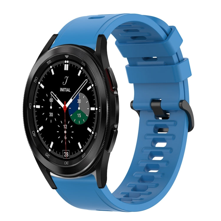 For Samsung  Galaxy Watch 4 Classic 46mm 20mm Solid Color Soft Silicone Watch Band