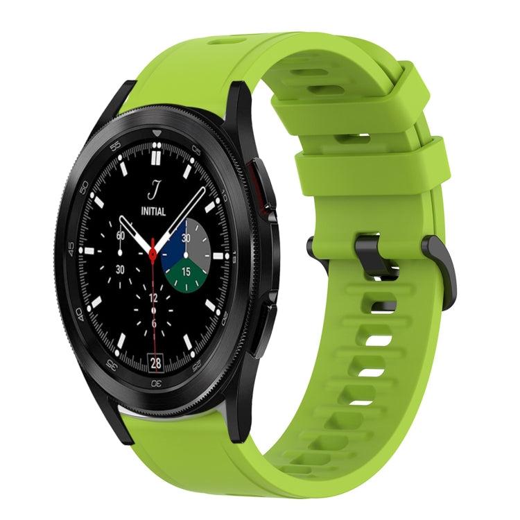 For Samsung  Galaxy Watch 4 Classic 46mm 20mm Solid Color Soft Silicone Watch Band