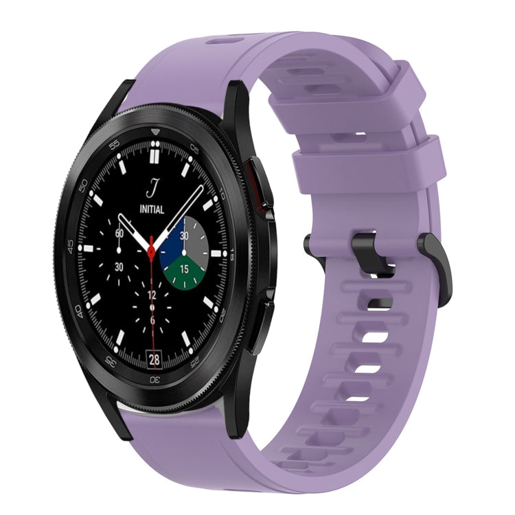 For Samsung  Galaxy Watch 4 Classic 46mm 20mm Solid Color Soft Silicone Watch Band