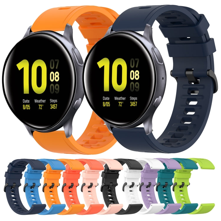 For Samsung Galaxy Watch Active 2 40mm 20mm Solid Color Soft Silicone Watch Band
