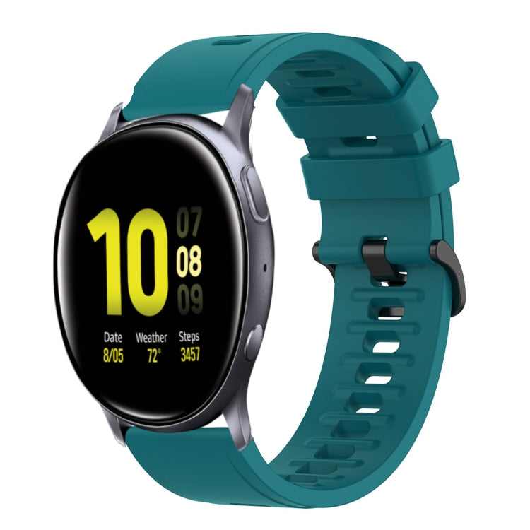 For Samsung Galaxy Watch Active 2 44mm 20mm Solid Color Soft Silicone Watch Band