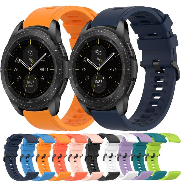 For Samsung Galaxy Watch 42mm 20mm Solid Color Soft Silicone Watch Band