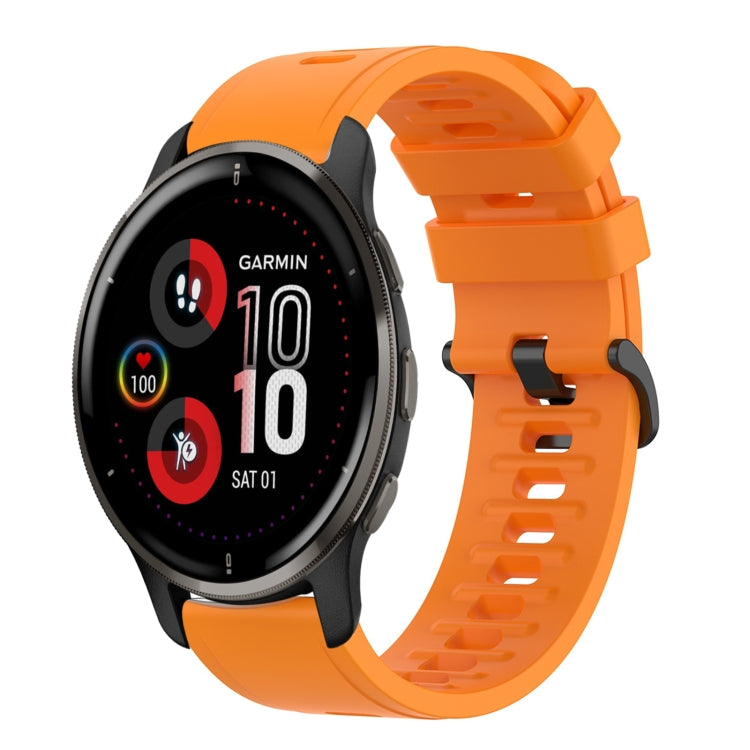 For Garmin Venu 2 Plus 20mm Solid Color Soft Silicone Watch Band