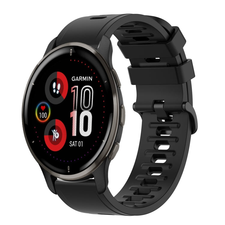 For Garmin Venu 2 Plus 20mm Solid Color Soft Silicone Watch Band