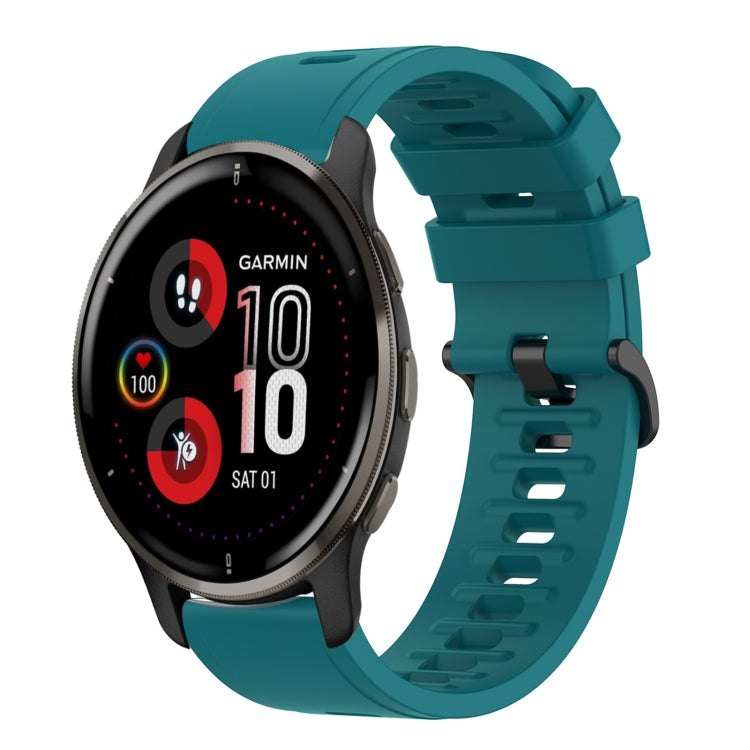 For Garmin Venu 2 Plus 20mm Solid Color Soft Silicone Watch Band