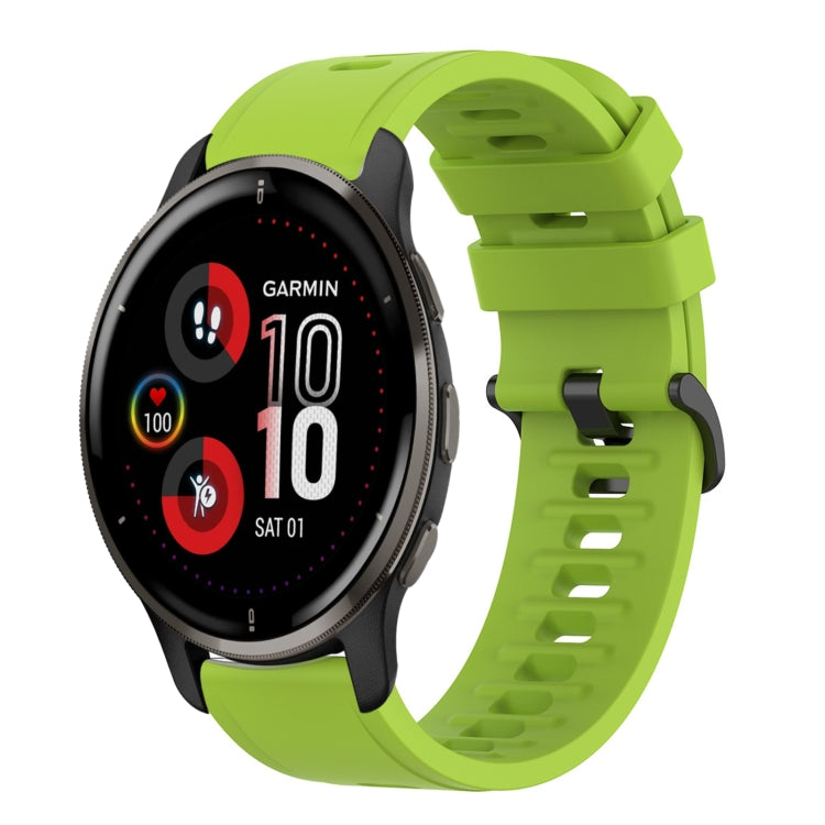 For Garmin Venu 2 Plus 20mm Solid Color Soft Silicone Watch Band