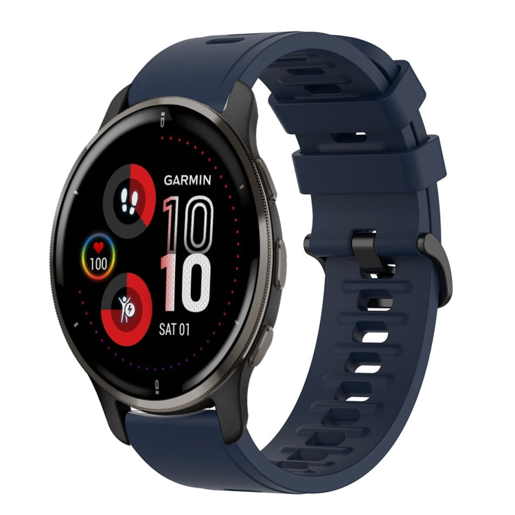 For Garmin Venu 2 Plus 20mm Solid Color Soft Silicone Watch Band