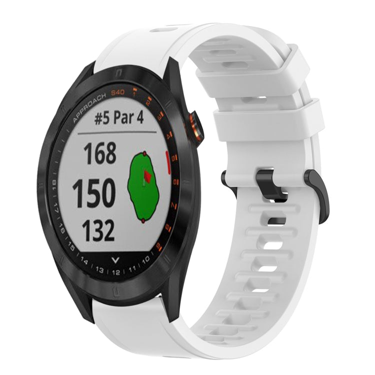 For Garmin Approach S40 20mm Solid Color Soft Silicone Watch Band