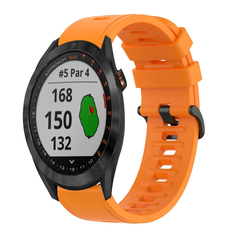 For Garmin Approach S40 20mm Solid Color Soft Silicone Watch Band