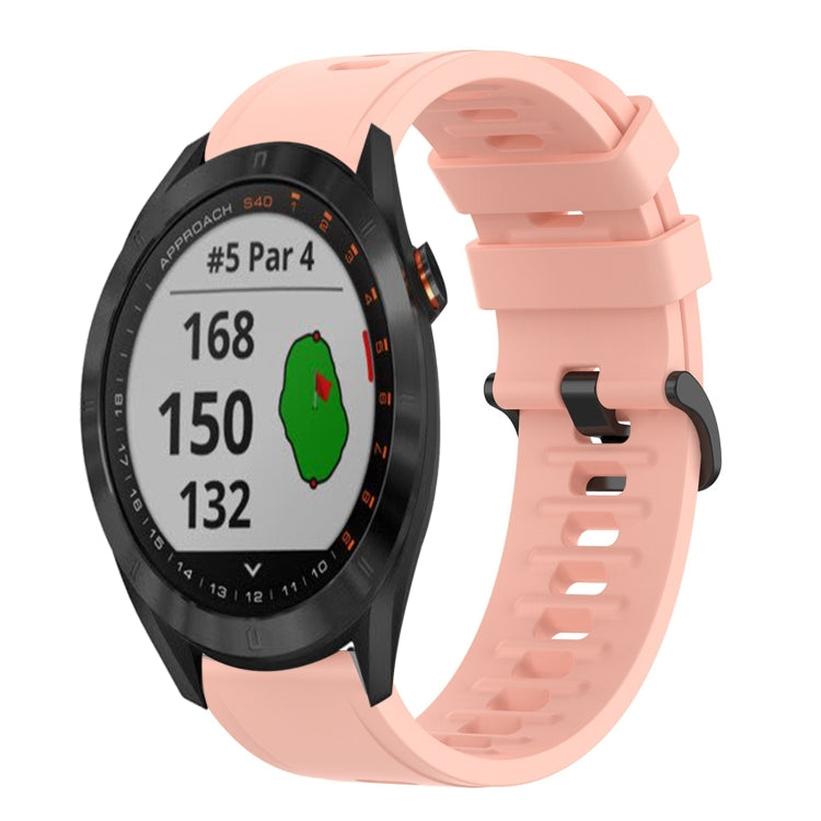 For Garmin Approach S40 20mm Solid Color Soft Silicone Watch Band