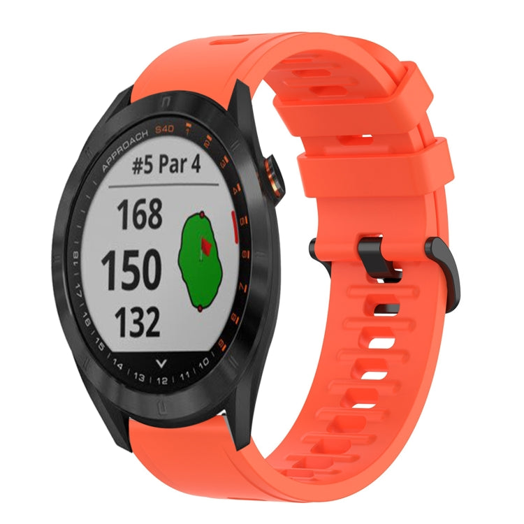 For Garmin Approach S40 20mm Solid Color Soft Silicone Watch Band