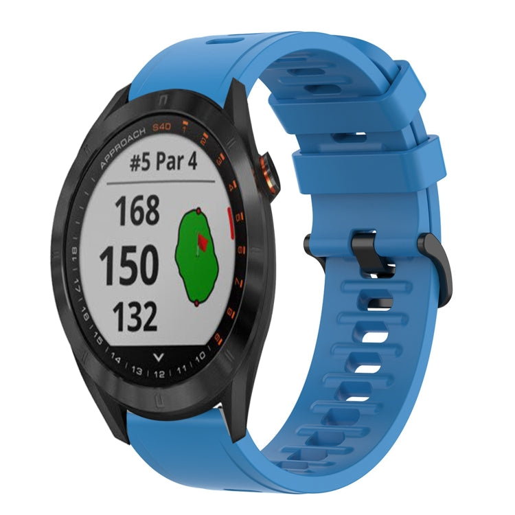 For Garmin Approach S40 20mm Solid Color Soft Silicone Watch Band