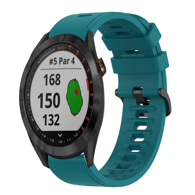 For Garmin Approach S40 20mm Solid Color Soft Silicone Watch Band