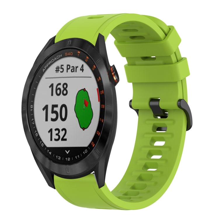 For Garmin Approach S40 20mm Solid Color Soft Silicone Watch Band
