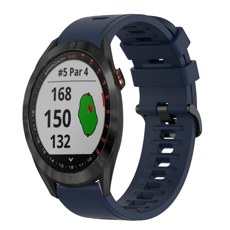 For Garmin Approach S40 20mm Solid Color Soft Silicone Watch Band