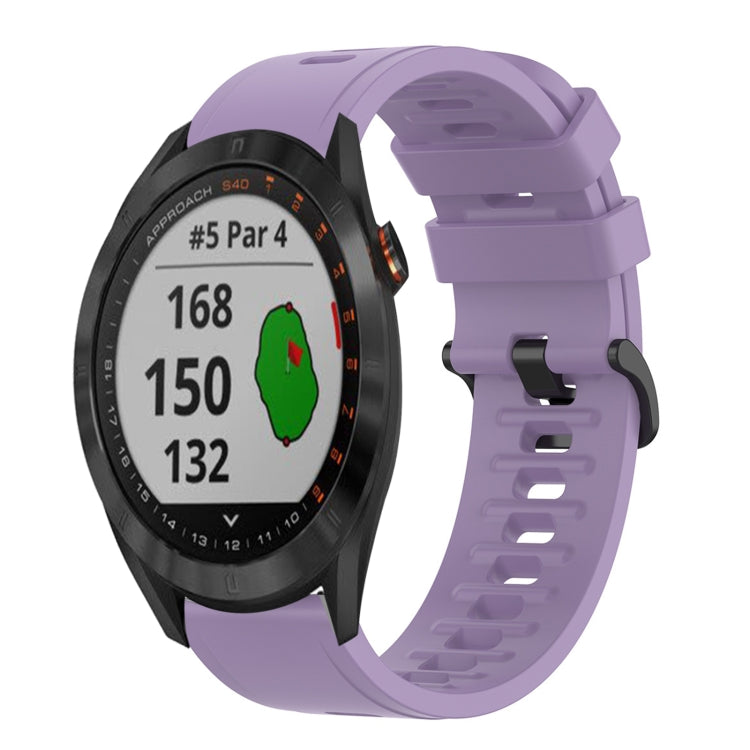 For Garmin Approach S40 20mm Solid Color Soft Silicone Watch Band
