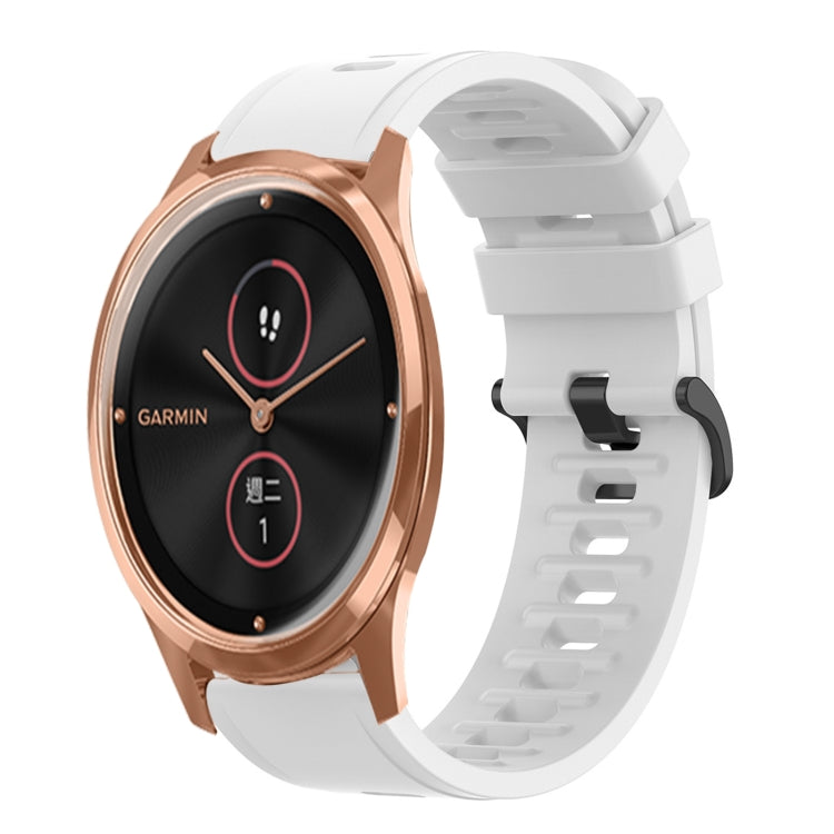 For Garminmove Luxe 20mm Solid Color Soft Silicone Watch Band
