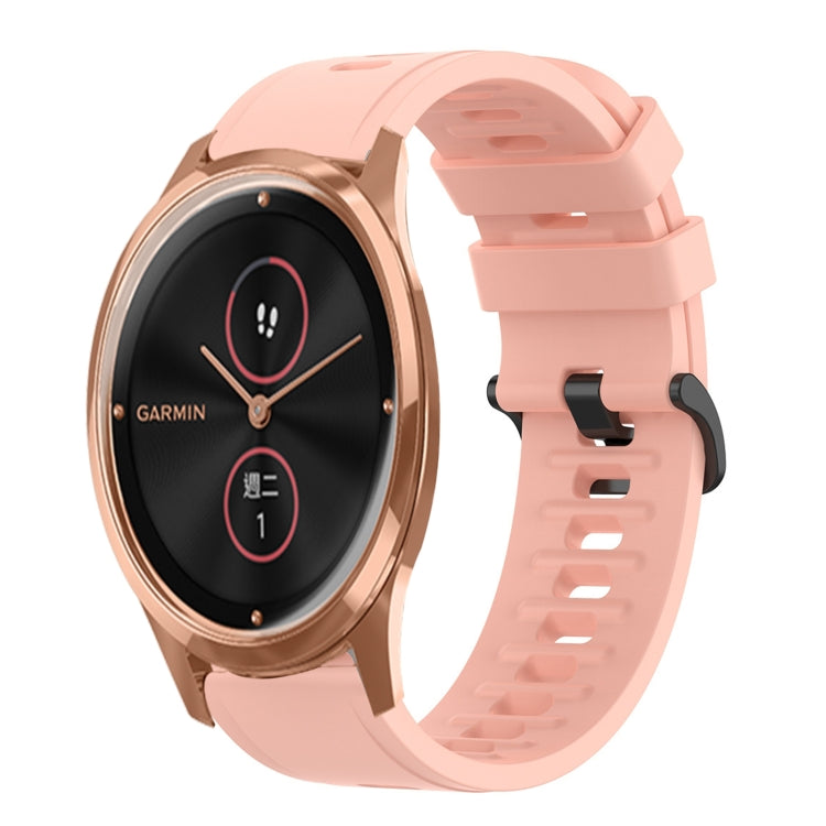 For Garminmove Luxe 20mm Solid Color Soft Silicone Watch Band