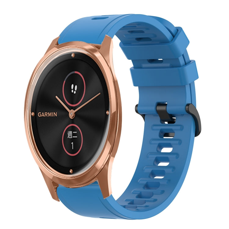 For Garminmove Luxe 20mm Solid Color Soft Silicone Watch Band