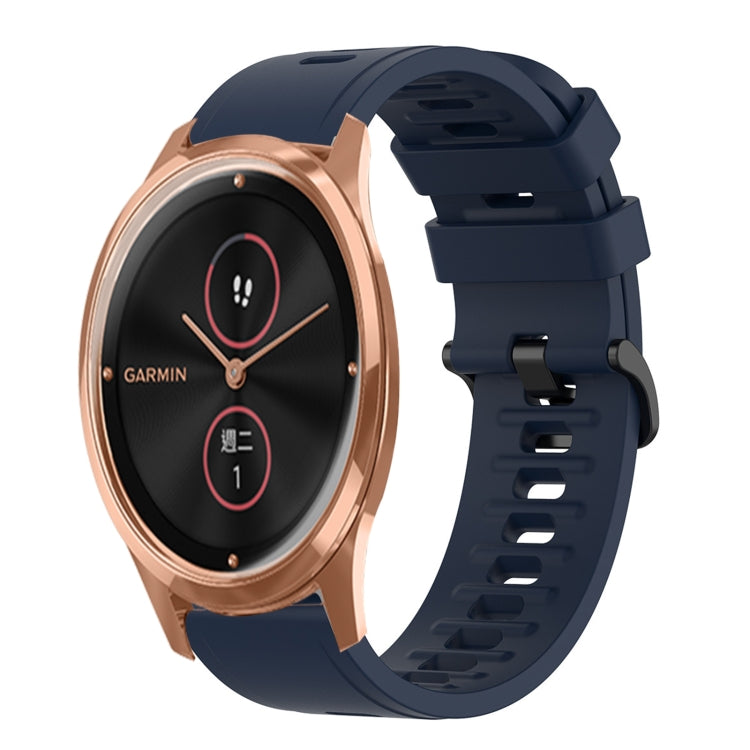 For Garminmove Luxe 20mm Solid Color Soft Silicone Watch Band
