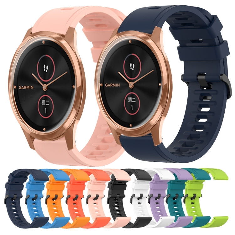 For Garminmove Luxe 20mm Solid Color Soft Silicone Watch Band