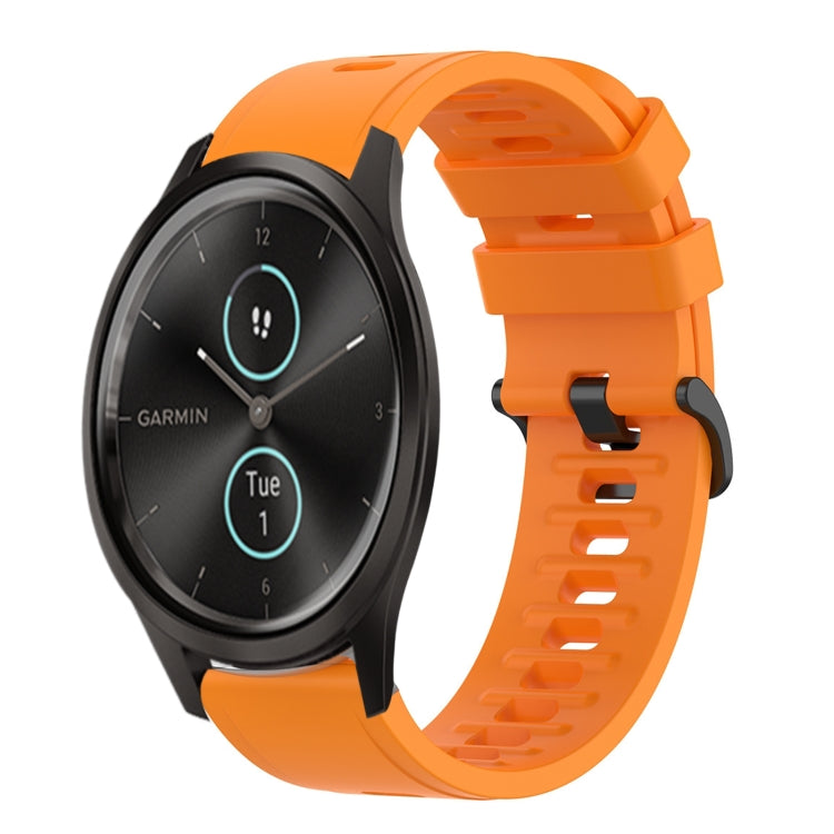 For Garmin Garminmove Style 20mm Solid Color Soft Silicone Watch Band