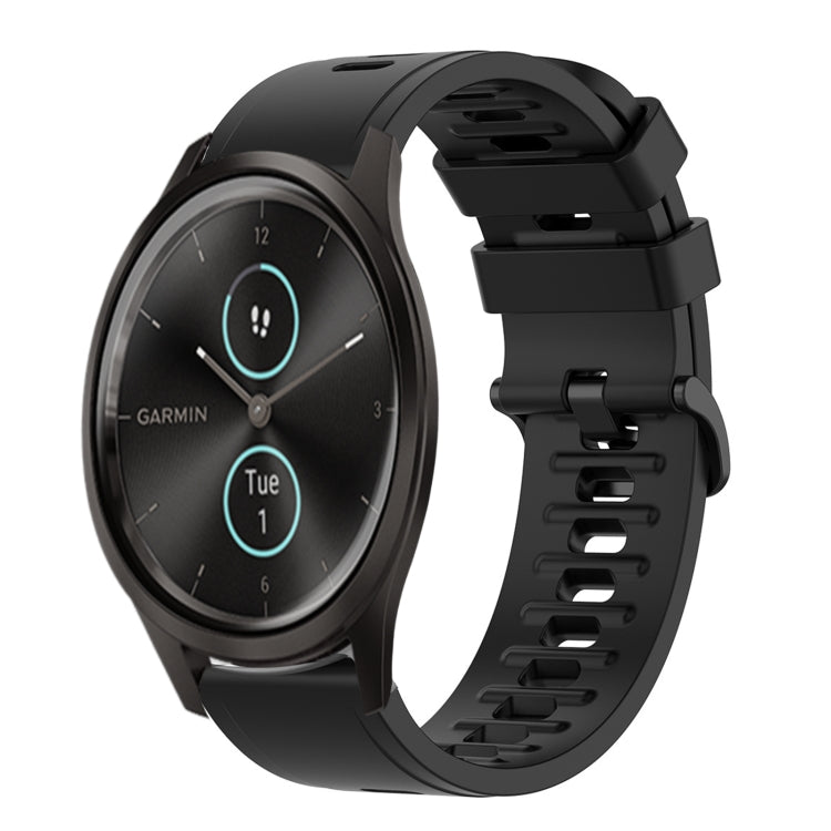 For Garmin Garminmove Style 20mm Solid Color Soft Silicone Watch Band