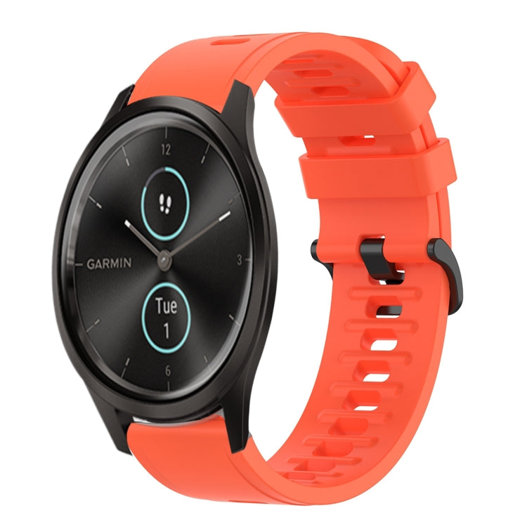 For Garmin Garminmove Style 20mm Solid Color Soft Silicone Watch Band