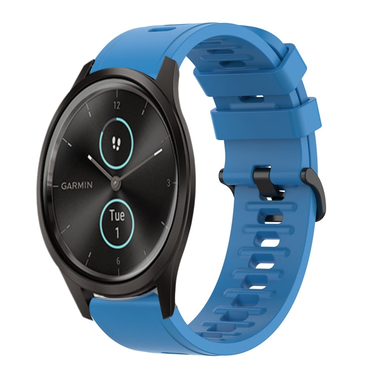 For Garmin Garminmove Style 20mm Solid Color Soft Silicone Watch Band
