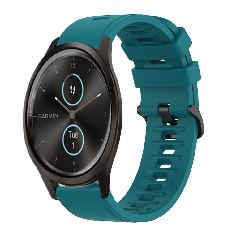 For Garmin Garminmove Style 20mm Solid Color Soft Silicone Watch Band