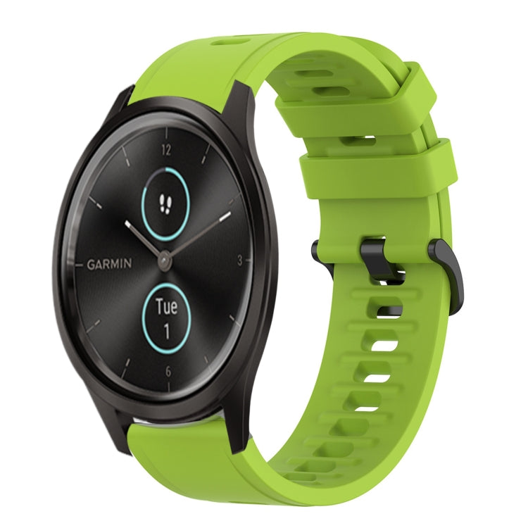 For Garmin Garminmove Style 20mm Solid Color Soft Silicone Watch Band