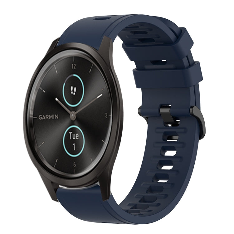 For Garmin Garminmove Style 20mm Solid Color Soft Silicone Watch Band