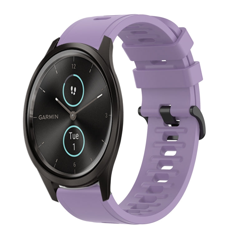 For Garmin Garminmove Style 20mm Solid Color Soft Silicone Watch Band