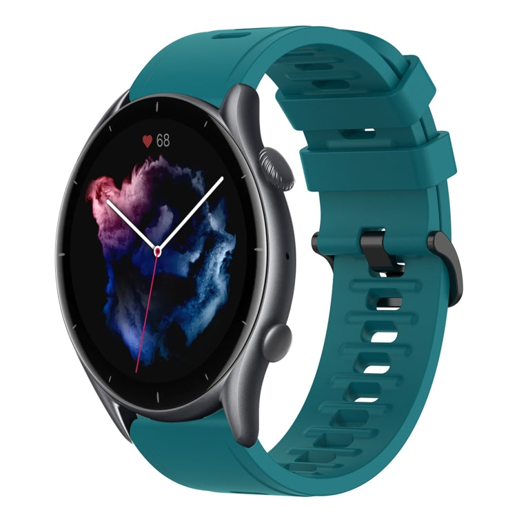 For Amazfit GTS 3 20mm Solid Color Soft Silicone Watch Band