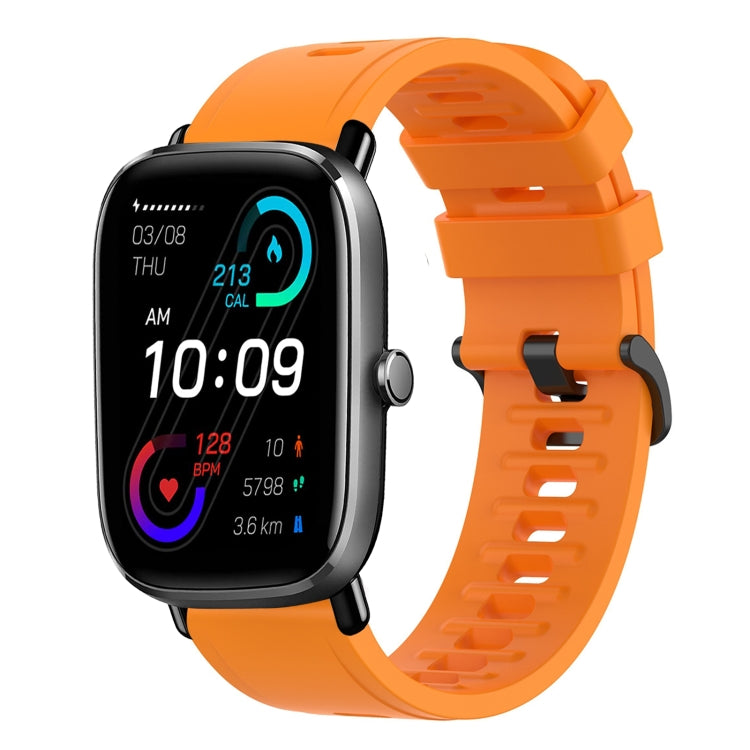 For Amazfit GTS 2 20mm Solid Color Soft Silicone Watch Band